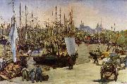 Edouard Manet Hafen von Bordeaux oil painting on canvas